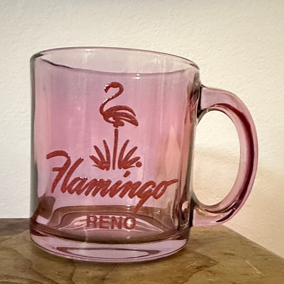 Vintage Flamingo Pink Glass Mug - Picture 1 of 1
